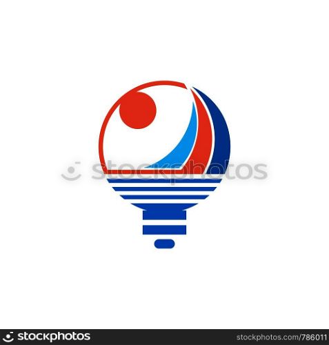 lamp and water logo template