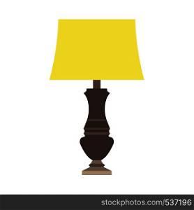 Lamp bedside light vector art isolated. Interior equipment icon front view furniture