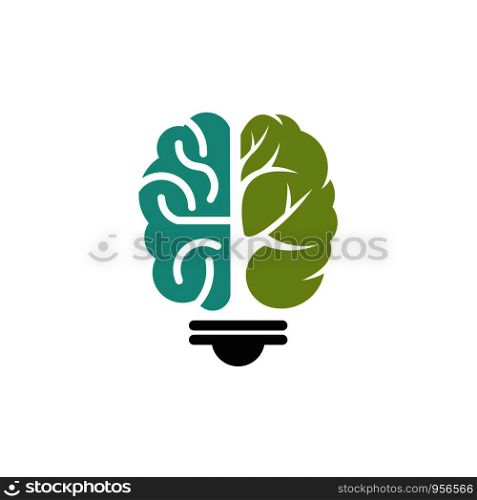 lamp brain logo template