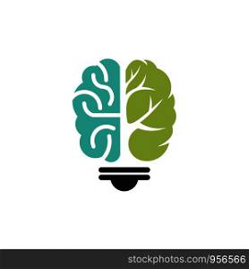lamp brain logo template