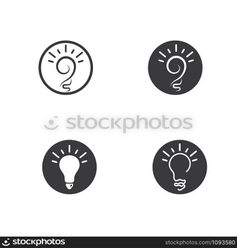 Lamp bulb symbol and icon vector
