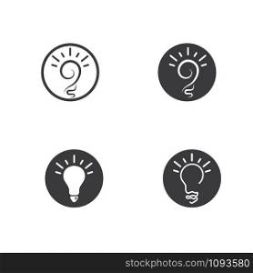 Lamp bulb symbol and icon vector
