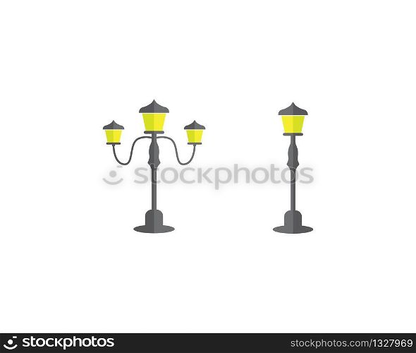 Lamp garden symbol illustration design