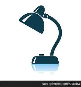 Lamp Icon. Shadow Reflection Design. Vector Illustration.