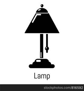 Lamp icon. Simple illustration of lamp vector icon for web. Lamp icon, simple black style