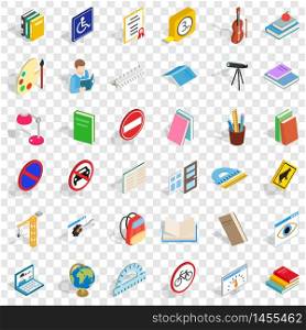 Lamp icons set. Isometric style of 36 lamp vector icons for web for any design. Lamp icons set, isometric style