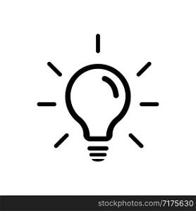 Lamp isolated icon. Symbol of idea. Solution concept element. Business idea sign. EPS 10. Lamp isolated icon. Symbol of idea. Solution concept element. Business idea sign.