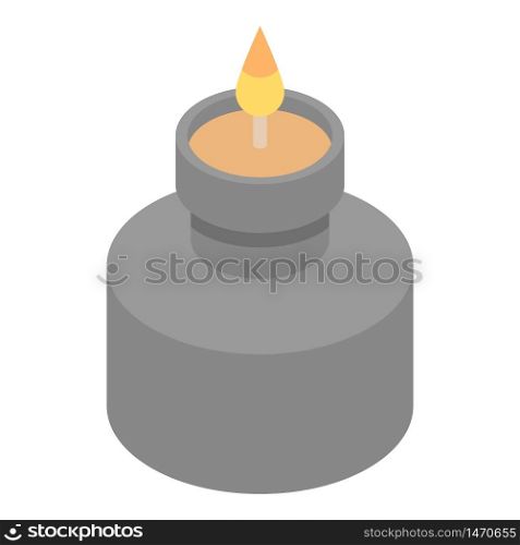 Lamp lab fire icon. Isometric of lamp lab fire vector icon for web design isolated on white background. Lamp lab fire icon, isometric style