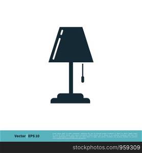 Lamp Line Art Icon Vector Logo Template Illustration Design. Vector EPS 10.