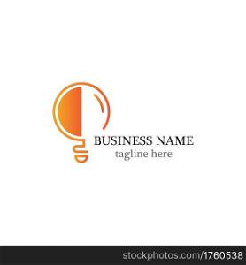 Lamp logo template icon design