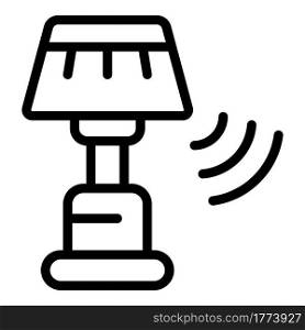 Lamp smart lightbulb icon. Outline Lamp smart lightbulb vector icon for web design isolated on white background. Lamp smart lightbulb icon, outline style