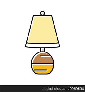 lamp table bedroom interior color icon vector. lamp table bedroom interior sign. isolated symbol illustration. lamp table bedroom interior color icon vector illustration