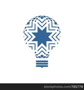 lamp with abstract logo template