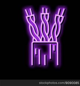 lan cable wire neon light sign vector. lan cable wire illustration. lan cable wire neon glow icon illustration