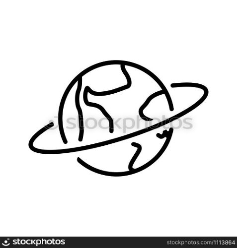 Land icon vector. A thin line sign. Isolated contour symbol illustration. Land icon vector. Isolated contour symbol illustration