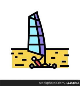 land sailing color icon vector. land sailing sign. isolated symbol illustration. land sailing color icon vector illustration