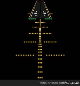 Landing lights. Vector illustration.
