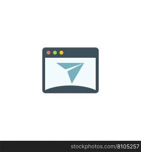 Landing page creative icon flat multicolored Vector Image