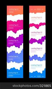 Landing page design template. Wave origami paper cut style. Can be used for ui, web, print design. Vector illustration. Landing page design template. Wave origami paper cut style. Can be used for ui, web, print design. Vector