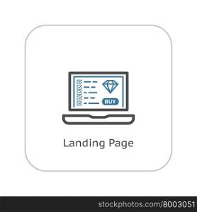 Landing Page Icon. Flat Design.. Landing Page Icon. Flat Design. Business Concept. Isolated Illustration.