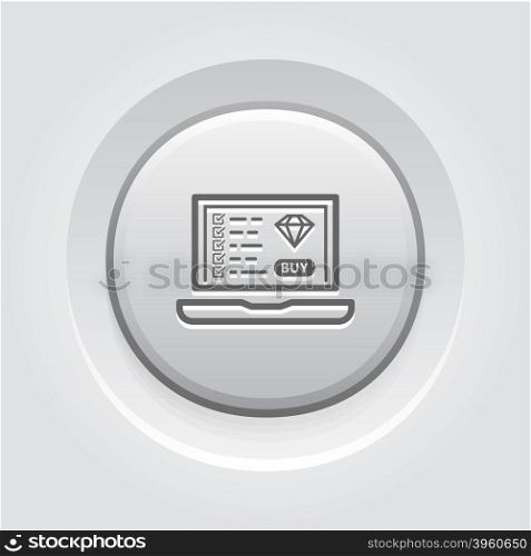 Landing Page Icon. Landing Page Icon. Business Concept. Grey Button Design