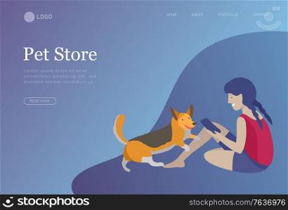 Landing page set of children with pets, cats and dog. Happy, funny kids playing, love and taking care of kittens, pet animals in flat cartoon style.. Landing page set of children with cats and dog. Happy, funny kids playing, love and taking care of kittens, pet animals in flat cartoon