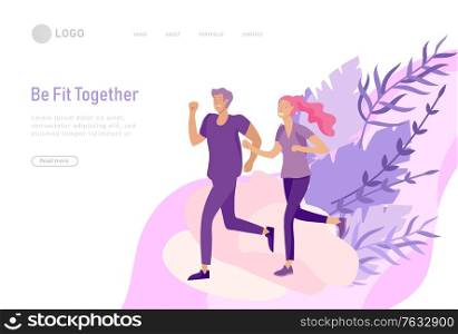 landing page template with Happy Lover Relationship, scenes with romantic couple walking outdoor, running. Characters Valentine day Set. Colorful illustration. landing page template with Happy Lover Relationship, scenes with romantic couple walking outdoor, running. Characters Valentine day Set. Colorful