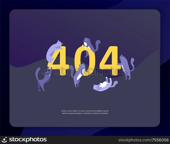 Landing page templates Error page illustration with cat or kitten characters and cat. Page not found. Vector concept illustration for 404 error with Funny cartoon workers. Landing page templates Error page illustration with People characters. Page not found. Vector concept illustration for 404 error with Funny cartoon