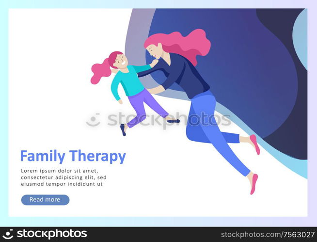 Landing page templates happy family, travel and psychotherapy, family health care, goods entertainment for mother father and their children. Parents with daughter and son have fun togethers. Landing page templates happy family, travel and psychotherapy, family health care, goods entertainment for mother father and their children. Parents with daughter and son have fun