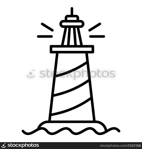 Landmark lighthouse icon. Outline landmark lighthouse vector icon for web design isolated on white background. Landmark lighthouse icon, outline style