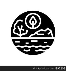 landscape ecology glyph icon vector. landscape ecology sign. isolated contour symbol black illustration. landscape ecology glyph icon vector illustration