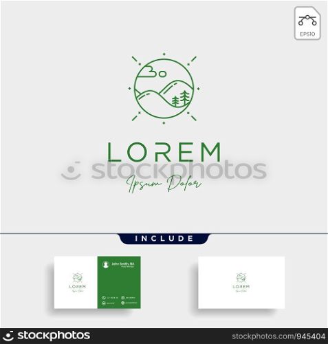 Landscape Logo design for landscaping company. Landscape Logo design for landscaping vector icon