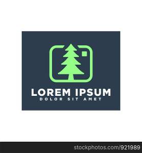 Landscape or tree nature photography logo template vector illustration, icon element isolated. Landscape or tree nature photography logo template vector isolated