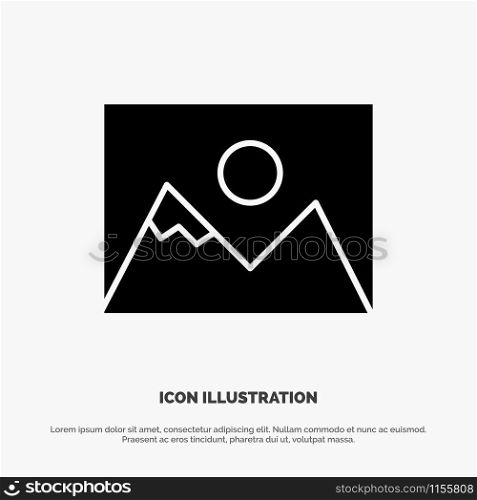 Landscape, Photo, Photographer, Photography solid Glyph Icon vector