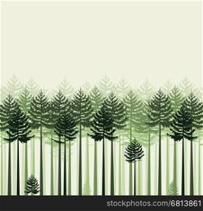 Landscape with trees. Vector illustration background landscape with trees. Forest