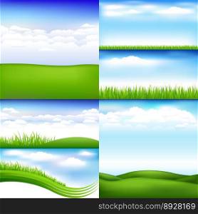 Landscapes vector image