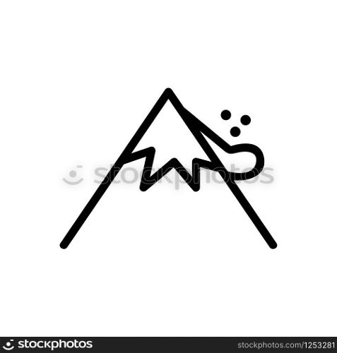 landslide Icon vector. Thin line sign. Isolated contour symbol illustration. landslide Icon vector. Isolated contour symbol illustration