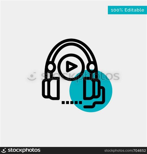 Language, Course, Language Course, Education turquoise highlight circle point Vector icon