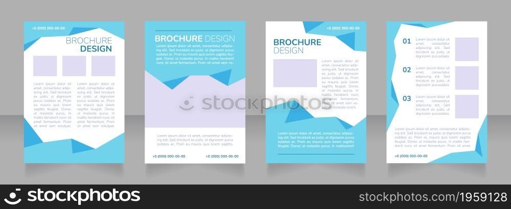 Language learning opportunities blank brochure layout design. Vertical poster template set with empty copy space for text. Premade corporate reports collection. Editable flyer paper pages. Language learning opportunities blank brochure layout design