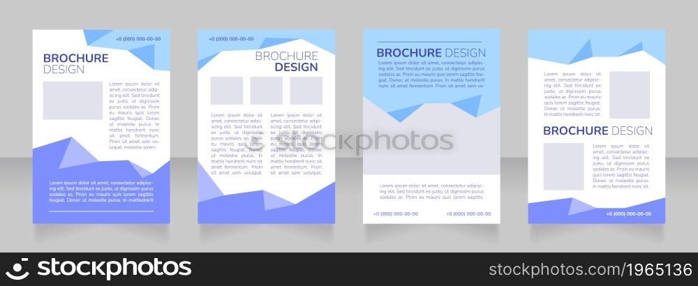 Language program promotion blank brochure layout design. Study abroad. Vertical poster template set with empty copy space for text. Premade corporate reports collection. Editable flyer paper pages. Language program promotion blank brochure layout design
