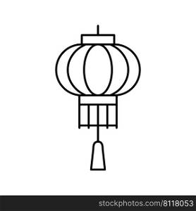 lantern accessory line icon vector. lantern accessory sign. isolated contour symbol black illustration. lantern accessory line icon vector illustration
