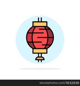 Lantern, China, Chinese, Decoration Abstract Circle Background Flat color Icon