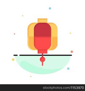 Lantern, China, Chinese, Decoration Abstract Flat Color Icon Template