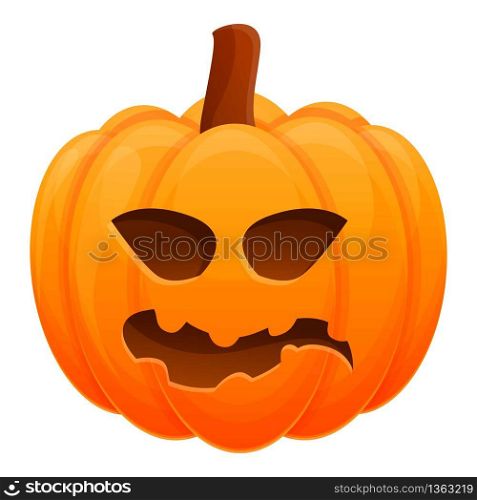 Lantern pumpkin icon. Cartoon of lantern pumpkin vector icon for web design isolated on white background. Lantern pumpkin icon, cartoon style