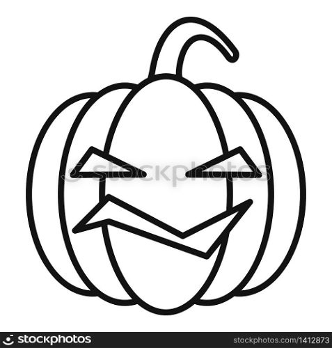 Lantern pumpkin icon. Outline lantern pumpkin vector icon for web design isolated on white background. Lantern pumpkin icon, outline style