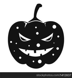 Lantern pumpkin icon. Simple illustration of lantern pumpkin vector icon for web design isolated on white background. Lantern pumpkin icon, simple style