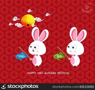 Lantern Rabbits of Mid Autumn Festival