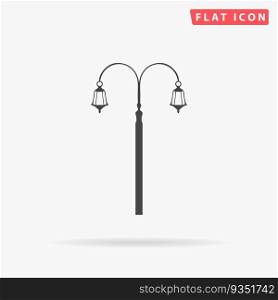 Lantern. Simple flat black symbol. Vector illustration pictogram