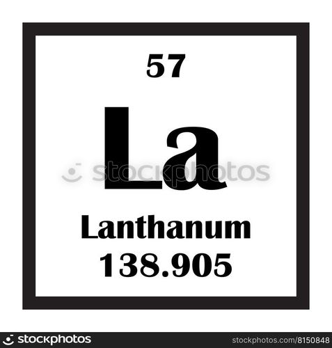 Lanthanum chemical element icon vector illustration design