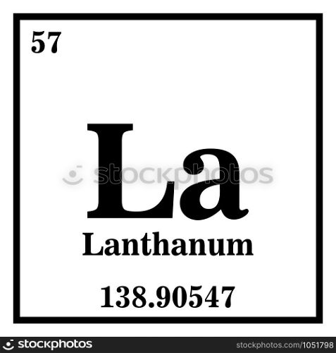 Lanthanum Periodic Table of the Elements Vector illustration eps 10.. Lanthanum Periodic Table of the Elements Vector illustration eps 10